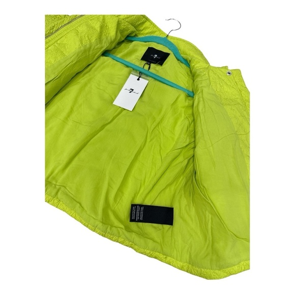 7 FOR ALL MANKIND Quilted Cropped Jacket Women’s size S Moss Green NWT - Picture 5 of 11